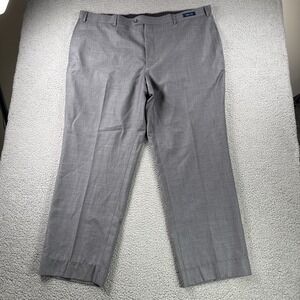 Paul Frederick Dress Pants Mens 46x31 Gray 100% Wool Flat Front Super 120s NWT